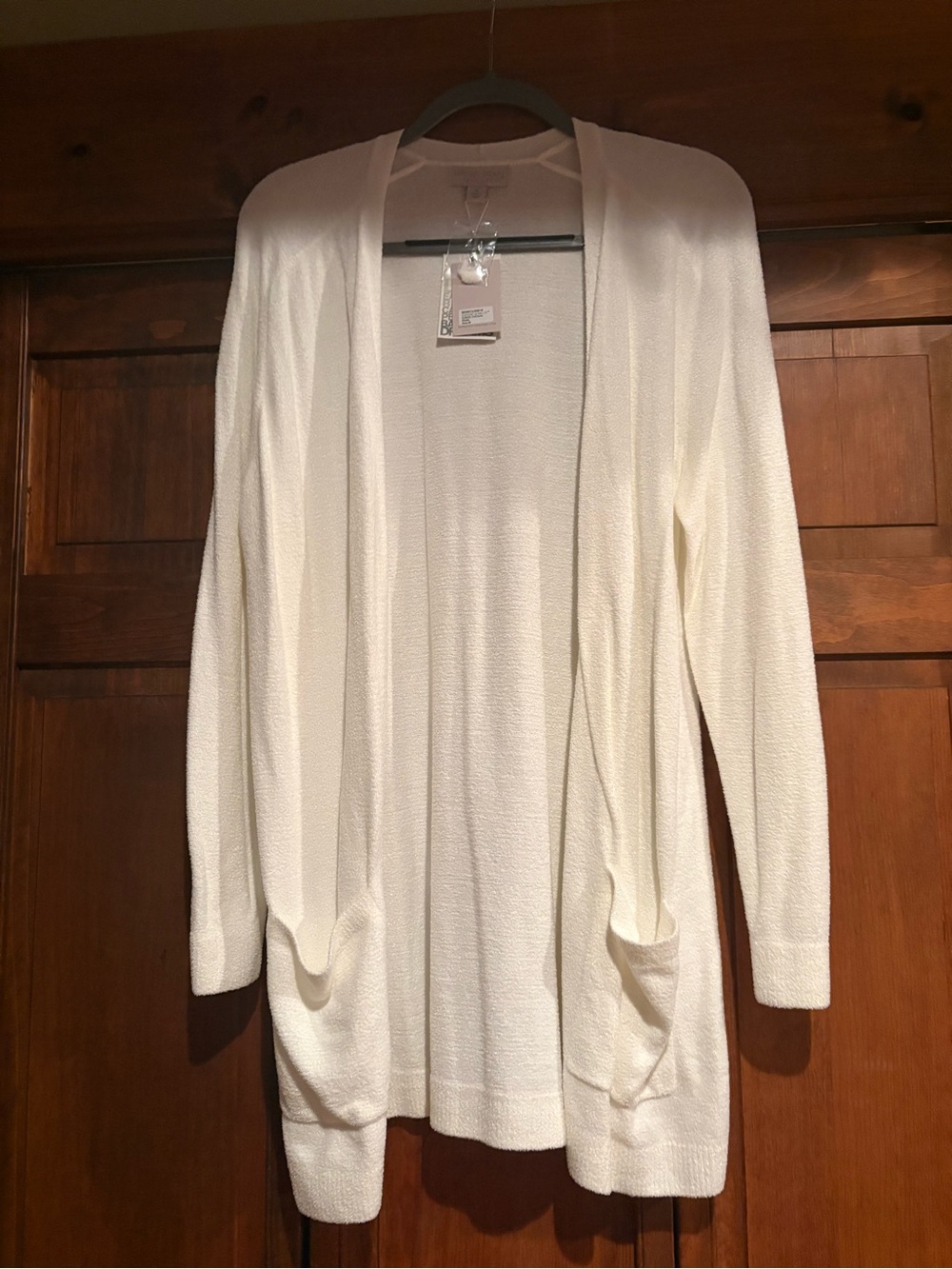 Barefoot Dreams Cozy Chic Ultra Light Cardigan Pearl NWT Medium